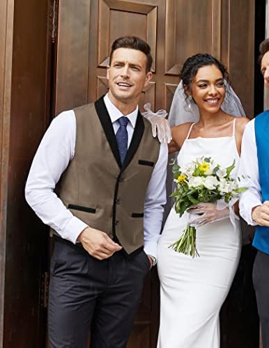 Coofandy Men's Suit Vest Slim Fit Formal Business Rochie vestă vestă de nuntă casual