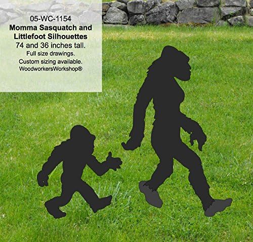 Woodworkersworkshop Planul de prelucrare a lemnului pentru a -ți face propria mamă Bigfoot și Littlefoot Sasquatch Yard Art