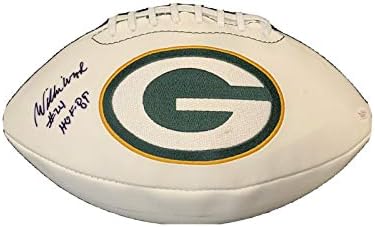 Willie Wood a semnat Green Bay Packers Logo Fotbal JSA - fotbal autografat