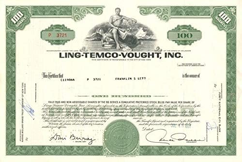 Ling-Temco-Vought, Inc. - Certificat De Stoc