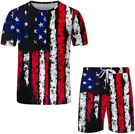 BMISEGM Tricouri pentru bărbați de vară, Ziua Independenței pentru bărbați Flag Primăvară Primăvara timp liber Sport Sport