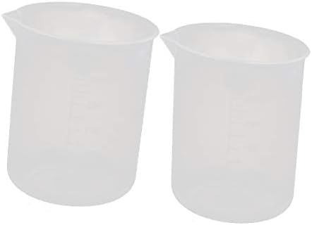 X-Dree 2 PC-uri 250 ml Laborator PP PP Plastic Liquid Recipient Liquid Cup Cup Clear (Becher della Tazza di Misurazione del