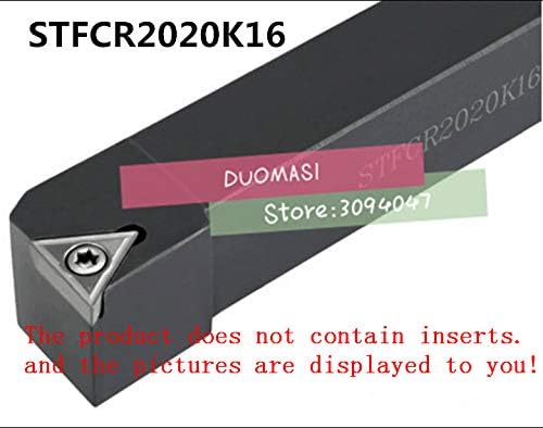 Fincos STFCR2020K16 suport de scule 20 * 20 * 125mm suport de scule de strunjire CNC, unelte de strunjire externe de 91 de