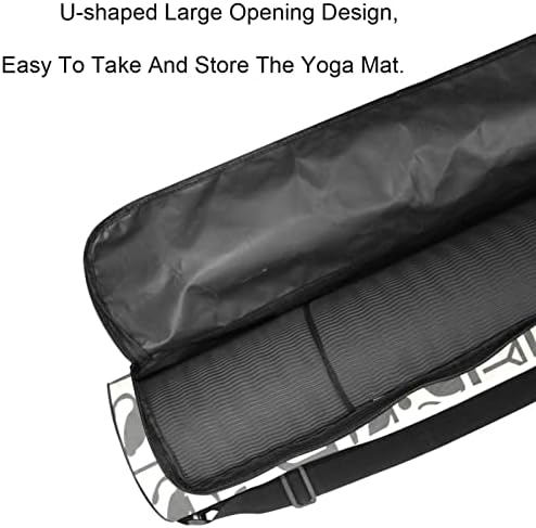 RATGDN Yoga Mat Bag, egiptean hieroglific exercițiu Yoga mat Carrier Full-Zip Yoga Mat Carry Bag cu curea reglabilă pentru