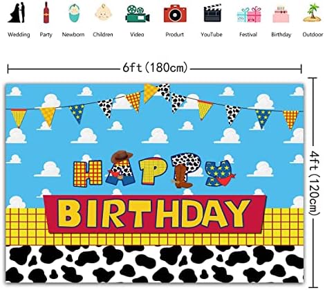 Sakurar sk jucărie ziua de naștere fundal Copii Băieți Happy Birthday Party Decorare jucărie 4th Video Ziua de naștere fundal