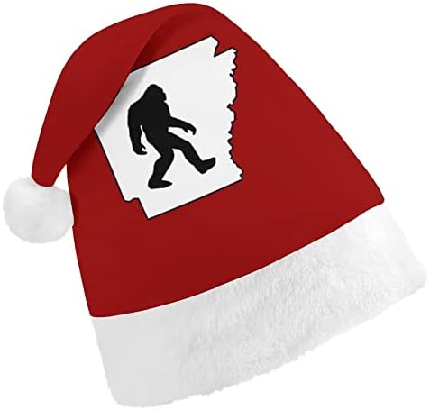 Arkansas Stat Bigfoot pluș Crăciun pălărie obraznic și frumos Santa pălării cu refuz de pluș și confort linie Xmas Decor