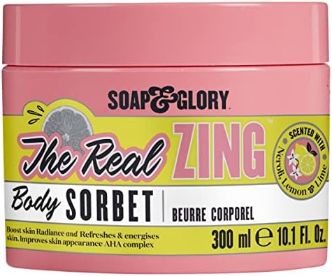 Săpun & amp; Glory Real Zing totul-spălare corporală care stimulează strălucirea, ser corporal, Scrub corporal și Sorbet corporal-cremă