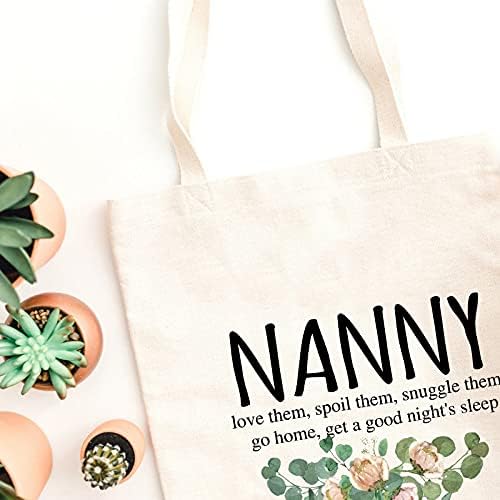 Wcgxko Nanny Tote Bag Nanny cadou Nanny Shopping Bag geantă de călătorie le place să le strice ghemui le bunica cadou