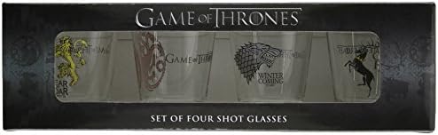 Set de sticlă împușcat Dark Horse Deluxe Game of Thrones: Stark, Baratheon, Targaryen și Lannister