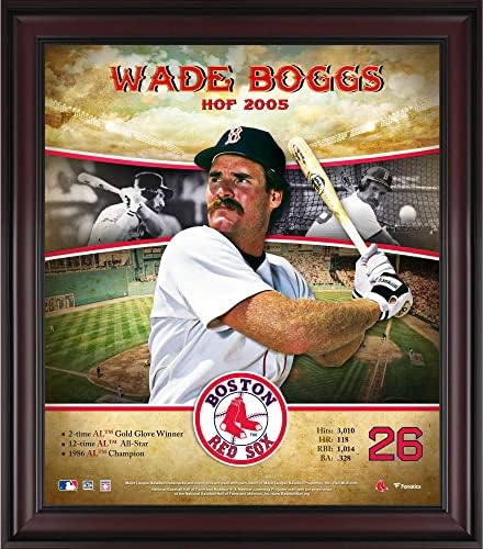 Wade Boggs Boston Red Sox încadrat 15 x 17 Hall of Fame Profil de carieră - Placi și colaje pentru jucători MLB