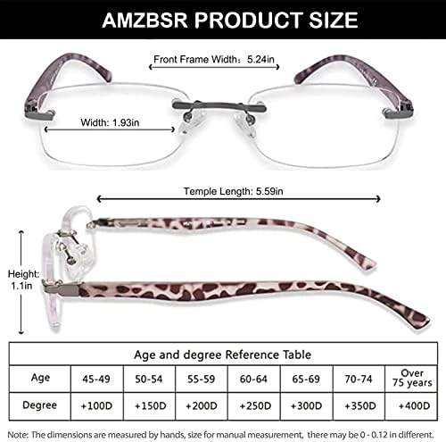 AMZBSR 5 pachete de ochelari de citit pentru femei, bărbați, cititor de blocare a luminii albastre cu balama de primăvară