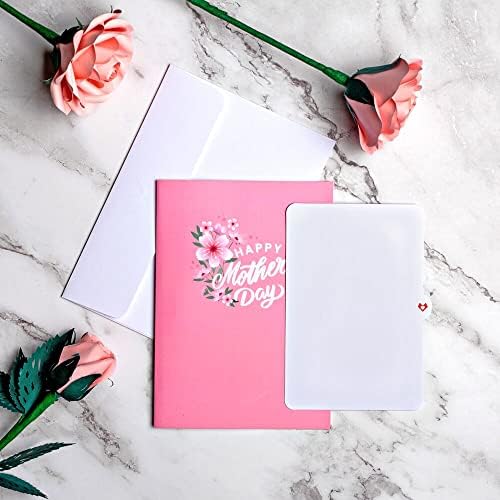 Lovepop Happy Mother 's Day Cherry Blossom Pop-Up Card, 5 x 7, CADOU Pentru Mama, card de flori 3D pentru mama sau fiica, felicitare unică pentru mama