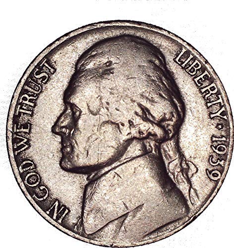 1939 Jefferson Nickel 5c despre necirculat