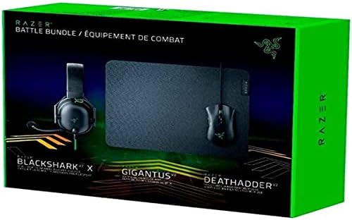 Razer Battle Bundle Gamer Kit, DeathAdder V2 Gamer Mouse + Blackshark V2 X Gamer Casii + Gigantus V2 Mousepad, negru-RZ85-03240100-B3U1