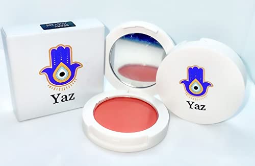 Machiaj de fard impermeabil Yaz pentru atingere mată finisată cu paletă de fard de obraz super pigmentată cu o singură nuanță