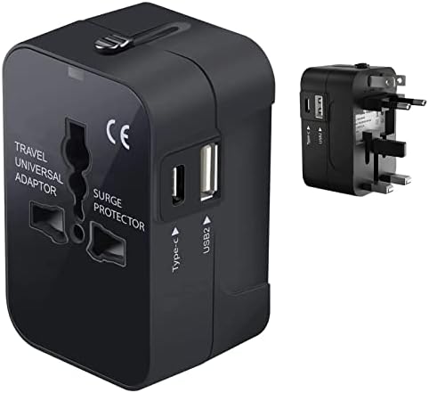 Travel USB Plus International Power Adapter Compatibil cu Asus Zenpad 3S 10 LTE pentru putere la nivel mondial pentru 3 dispozitive