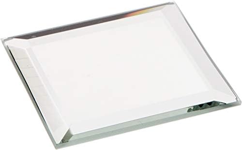 Plymor pătrat 3mm teșite oglindă de sticlă, 2 inch x 2 inch