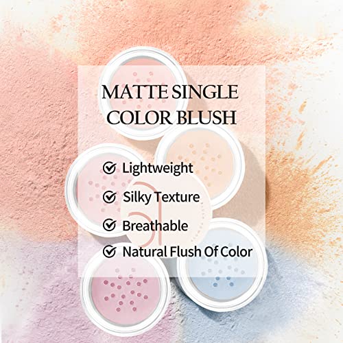 Boobeen Matte Blush Powder Makeup Loose Powder Face Blushes Blush de o singură culoare Rouge Powder fard de obraz roz Natural