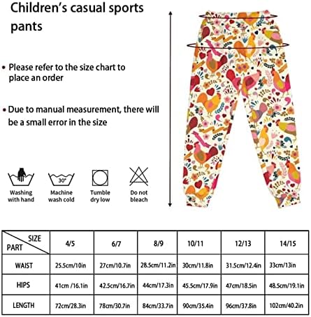 Pantaje de pulover pentru fete 4-15 ani Pantaloni atletici casual cu buzunare