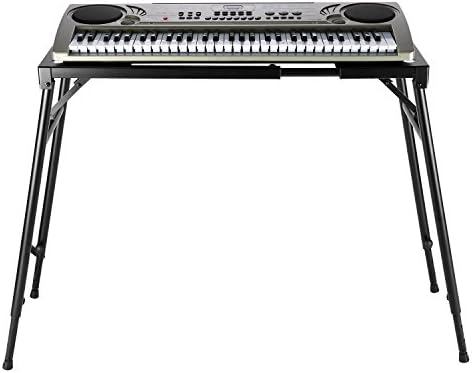 Tastatură de pian pliabilă Neewer pentru tastatură cu 61 key / 76-cheie / 88 cu înălțime reglabilă de la 25,6 la 43,3 / 65cm la 110cm și lungime de la 29 la 51,2 / 73cm la 113cm, negru