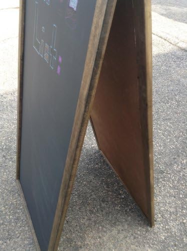 Semn de afișare a trotuarului 36 x 24 pata de rame din lemn tare cu două fețe de culoare de culoare de culoare tare