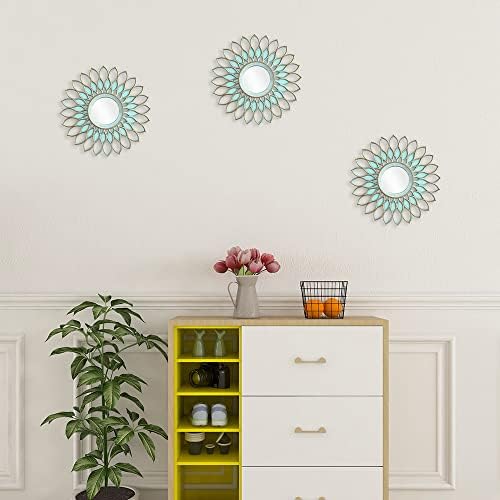 Aeveco small Round Decor Wall Mirrors pachet de 3 pentru cameră & amp; Acasă / Oglinzi verzi pentru Decor de perete / oglinzi