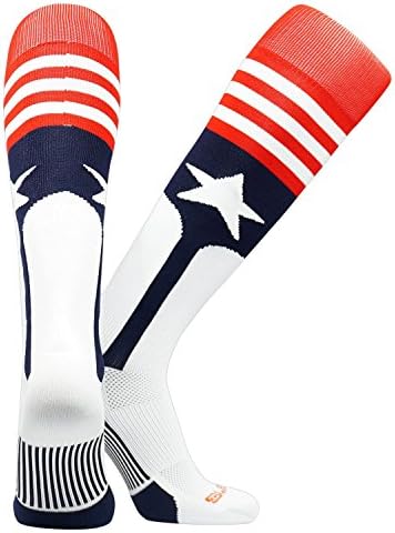 Swanq Stars and Stripes USA Flag baseball etrier genunchi șosete înalte realizate de TCK