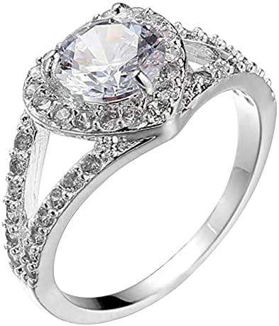 2023 nou logodnă în formă de inimă inel cu diamant prințesă personalizat Zircon Inele pentru femei Inel de gustare