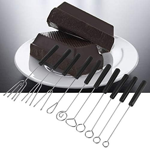 Weojeviy 10buc set de furci de ciocolată din oțel inoxidabil, consumabile de copt DIY, furci de scufundare pentru ciocolată,
