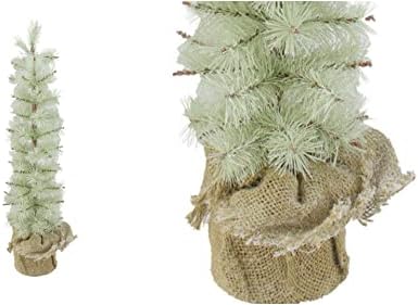 2 ' Silent Luxury Green Pine Artificial Christmas Tree Burlap Base-cc