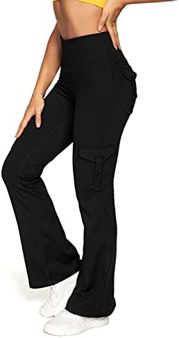Pantaloni Quenieke pentru femei Yoga Bootleg Flăcările Pantalonilor Sport Sport Peach 30,5 Lungime completă 81212