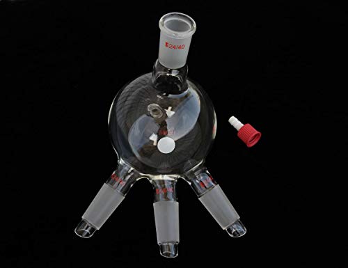 Receptor de distilare din sticlă 500ml cu articulații 24/40 pentru 60 grade Cap de distilare a căilor scurte