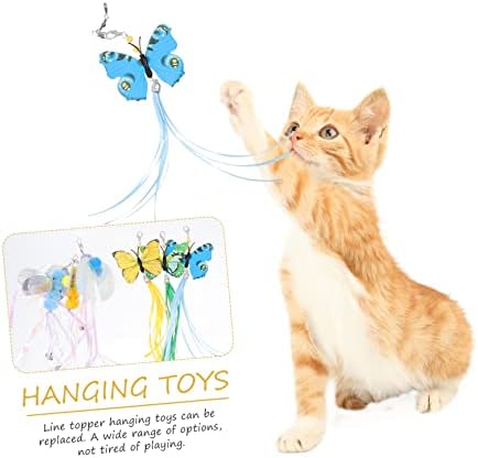 Ipetboom 1 Set Cat Teaser Dragonfly Decor Sport jucării ascunde și caută jucărie pisoi Cat Stick bagheta câine Teaser Pole