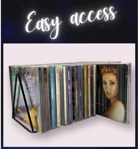 Record-Happy CD Storage Rack Organizator Stand-suport Compact Disc raft de afișare pentru CD-uri, DVD-uri și jocuri Video,
