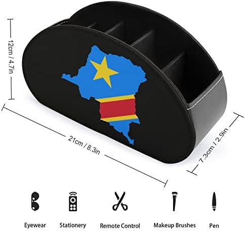 Congo pavilion harta piele telecomanda titularul cu 5 compartimente birou stocare cutie Desktop tava