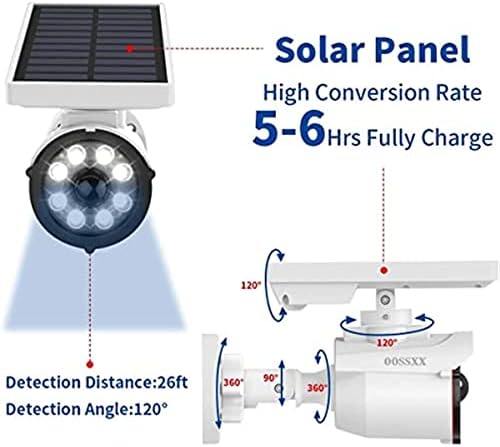 New1{lumina de mișcare solară fără sârmă} senzor de mișcare în aer liber Cameră falsă fără fir alimentată cu energie solară