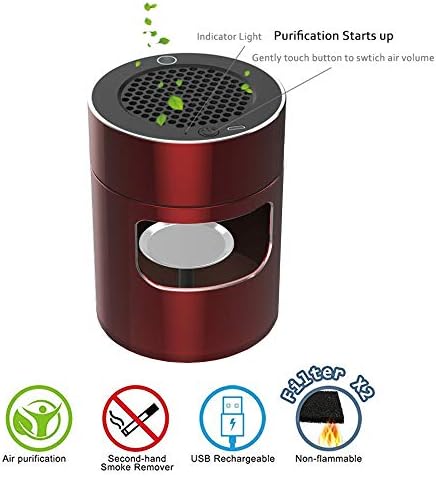 Purificator de aer Gasin Smoke fără fum, cu purificator de aer - scrumieră electronică -USB Regargerabile, purificare a aerului