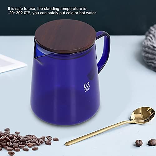 Căni de cafea/căni, server de cafea rezistent la căldură cu 500 ml cu ceainică de ceai din lemn de lemn pentru birou pentru