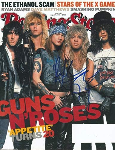 Photo Axl Rose - Guns N 'Roses Autograph Semnat 8 x 10