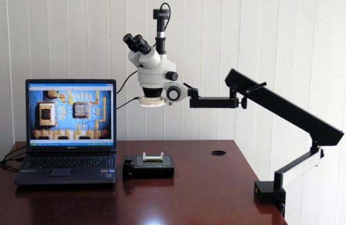 Amscope SM-6TZ-80S-8m digital professional trinocular Stereo Zoom microscop, Wh10x oculare, 3.5 x-90x mărire, 0.7 x-4.5 x Zoom