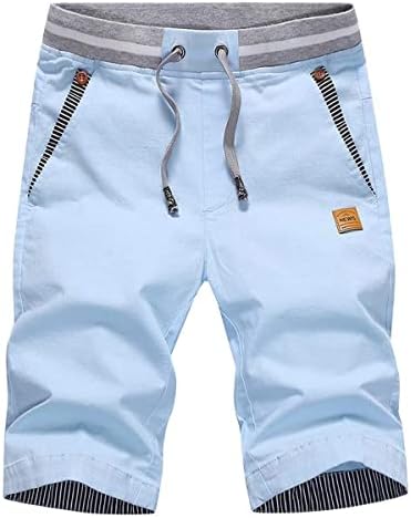 Pantaloni scurți pentru bărbați Tansozer, casual, se potrivesc cu pantaloni scurți de plajă de vară cu talie și buzunare elastice