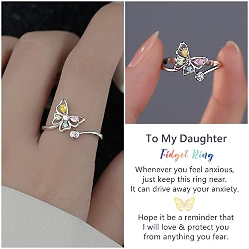 2023 nou inel de piatră prețioasă fluture cu Card Micro Set Zircon inel de logodnă pentru femei Bijuterii pachet de inele reglabile