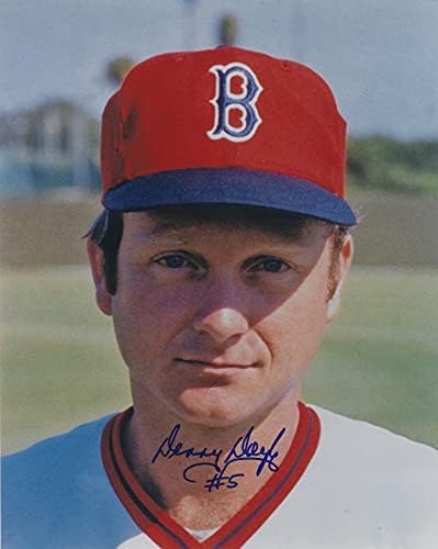Autografat Denny Doyle 8x10 Boston Red Sox Foto
