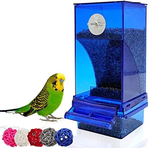 Hamiledyi No Mess Mess Bird Fureper Fureder Semințe de papagali automate cu bile de mestecat Acrilic semințe transparente semințe
