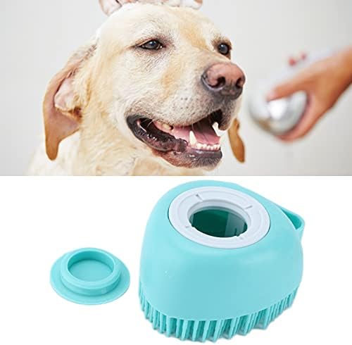 Pet baie perie câine silicon cauciuc baie perie Pet Masaj sampon Dispenser Perii pentru câini și pisici duș Grooming
