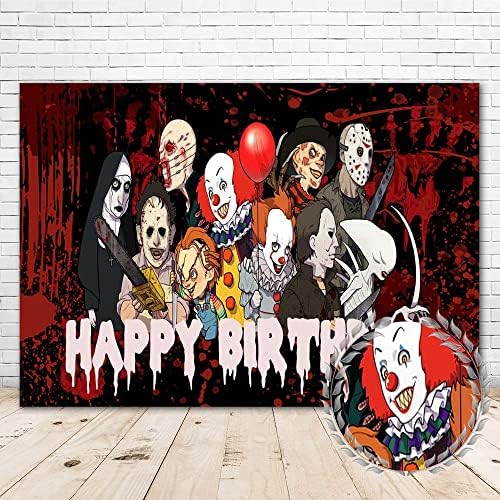 Moonlight Studio Horror Movie Decor Banner 7x5ft Happy Birthday Halloween Bbackdrops for Party Film înfricoșător mic Michael