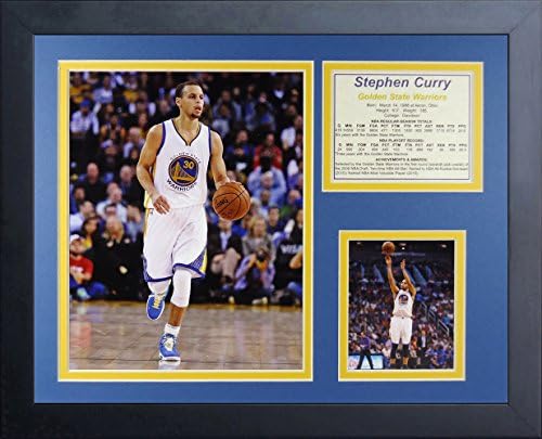 Legendele nu mor niciodată Steph Curry Golden State Warriors colaj Alb Rama foto, 11 x 14