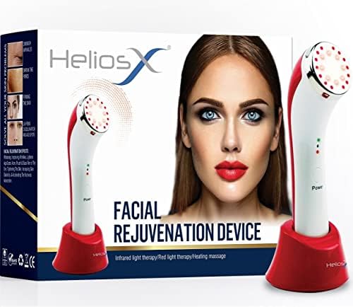 Masaj de întinerire facială Helios X terapie cu lumină LED roșie Lnfrared Light Heat Therapy pentru față dispozitiv 3-în-1