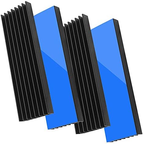 M. 2 SSD radiator radiator aluminiu radiator Fin de răcire cu bandă adezivă termică pentru M. 2 SSD PC, 70x22x6mm, Negru