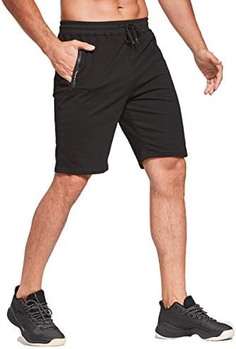 Pantaloni scurți pentru bărbați Justsun Sporturi casual cu buzunare cu fermoar cu talie elastică